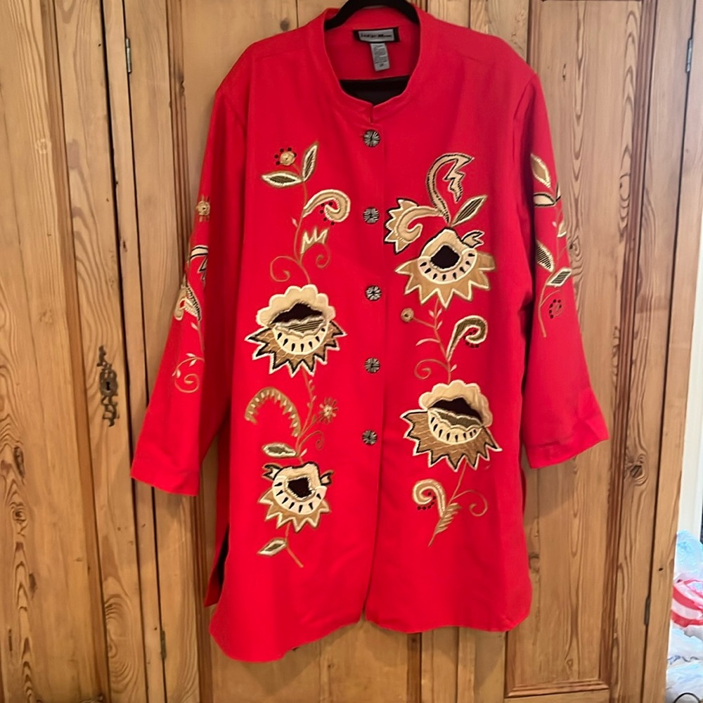 Indigo Moon red 3/4 length jacket